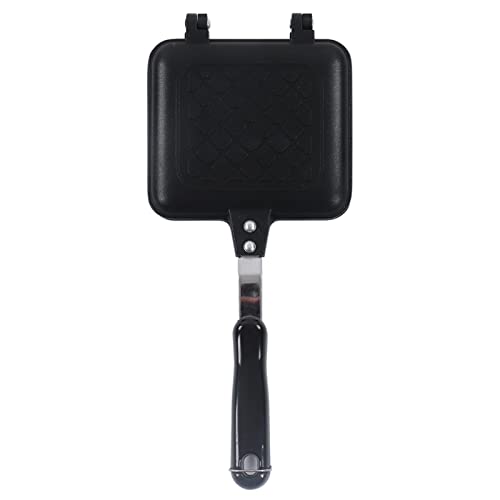 Cheotime doppelseitige Bratpfanne, Aluminium Heißes Sandwich Panini Maker flacher Boden Panini Maker Pan Muster Gitter für Heimküchencamping von CHEOTIME