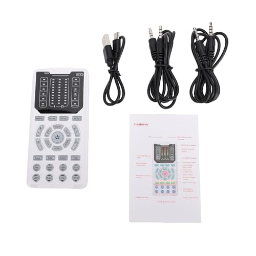 Cheotime tragbarer Sprachwechsler, 15 Sprachmodi Geräuschreduktionskarte 10 Level -Spiele Soundkarte für Telefonlaptops Computer von CHEOTIME