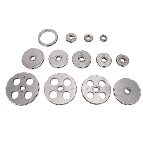 Metal Lathe Gears Set for MX210 WM210 8x16 220x400 220x600 220x750 Precision Mini Lathe Replacement Gear Kit Cutting Machine Metal Gear Assortment Multiple Sizes Metal Lathe Gears Set for MX210 WM210 8x16 220x400 220x600 220x750 Precision Mini Lathe Replacement Gear Kit Cutting Machine Metal Gear Assortment Multiple Sizes von CHEOTIME