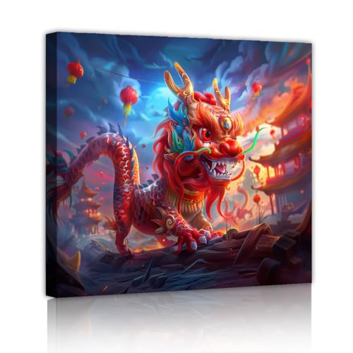 CHERHERART Chinesischer Drache Leinwand Kunstwerk Wanddekoration Fantasy Orientalisches Festival Leinwand Poster Malerei für Wohn Esszimmer Heimdekoration 85x85cm Innenrahmen CHERHERART Chinesischer Drache Leinwand Kunstwerk Wanddekoration Fantasy Orientalisches Festival Leinwand Poster Malerei für Wohn Esszimmer Heimdekoration 85x85cm Innenrahmen von CHERHERART
