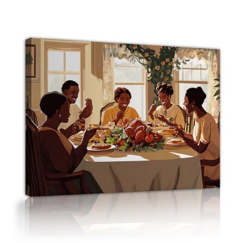 CHERHERART Familie Leckeres Essen Abendessen Leinwand Wandkunst Thanksgiving Leinwand Bilder Kunstwerk für Wohnzimmer Zuhause Esszimmer Küche Wandbild 80x100cm Innenrahmen CHERHERART Familie Leckeres Essen Abendessen Leinwand Wandkunst Thanksgiving Leinwand Bilder Kunstwerk für Wohnzimmer Zuhause Esszimmer Küche Wandbild 80x100cm Innenrahmen von CHERHERART