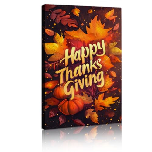 CHERHERART Herbst Blätter Kürbisse Leinwand Malerei Drucke Thanksgiving Leinwand Wandkunst Bild für Wohnzimmer Schlafzimmer Dekor Wandbilder Kunstwerk 70x130cm Innenrahmen CHERHERART Herbst Blätter Kürbisse Leinwand Malerei Drucke Thanksgiving Leinwand Wandkunst Bild für Wohnzimmer Schlafzimmer Dekor Wandbilder Kunstwerk 70x130cm Innenrahmen von CHERHERART