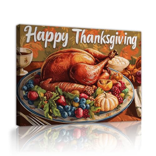CHERHERART Herbst Türkei Saisonal Leinwand Bilder Kunstwerk Drucke Thanksgiving Fest Leinwand Wandkunst für Urlaub Zuhause Wohnzimmer Küche Dekor 75x100cm Innenrahmen CHERHERART Herbst Türkei Saisonal Leinwand Bilder Kunstwerk Drucke Thanksgiving Fest Leinwand Wandkunst für Urlaub Zuhause Wohnzimmer Küche Dekor 75x100cm Innenrahmen von CHERHERART