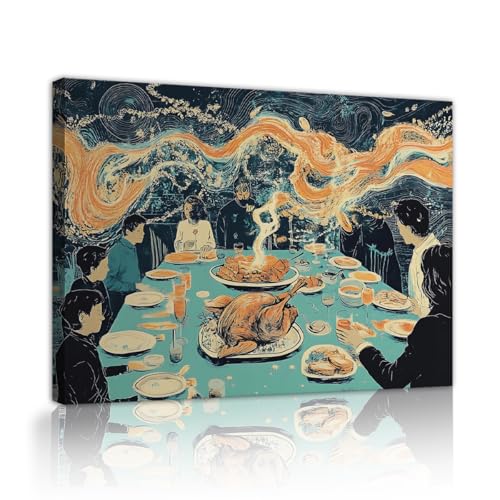 CHERHERART Surrealismus Abendessen Szene Leinwand Wandkunst Bild Moderne Bunte Leinwand Kunstwerk Druck für Wohn Esszimmer Küche Home Office Dekor 65x85cm Innenrahmen CHERHERART Surrealismus Abendessen Szene Leinwand Wandkunst Bild Moderne Bunte Leinwand Kunstwerk Druck für Wohn Esszimmer Küche Home Office Dekor 65x85cm Innenrahmen von CHERHERART