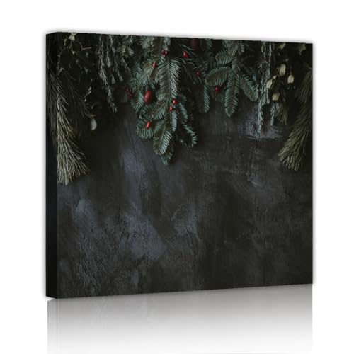 CHERHERART Tannenzweige Urlaub Leinwand Wandkunst Poster rustikale Weihnachten rote Beeren Leinwand Bilder Drucke für Wohnen Esszimmer Küche Dekor 35x35cm Innenrahmen CHERHERART Tannenzweige Urlaub Leinwand Wandkunst Poster rustikale Weihnachten rote Beeren Leinwand Bilder Drucke für Wohnen Esszimmer Küche Dekor 35x35cm Innenrahmen von CHERHERART