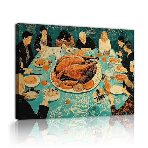 CHERHERART Thanksgiving Dinner Leinwand Wandkunst Poster Familie Türkei Fest Leinwand Malerei Kunstwerk für Zuhause Esszimmer Wohnzimmer Küche Dekor 30x40cm Innenrahmen CHERHERART Thanksgiving Dinner Leinwand Wandkunst Poster Familie Türkei Fest Leinwand Malerei Kunstwerk für Zuhause Esszimmer Wohnzimmer Küche Dekor 30x40cm Innenrahmen von CHERHERART