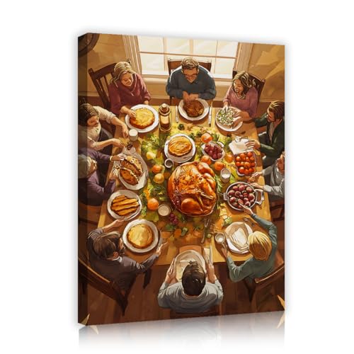 CHERHERART Thanksgiving Familie Fest Leinwand Wandkunst Bilder Festliche Mahlzeit Leinwand Poster Malerei Wandbild Kunstwerk für Wohnzimmer Wohnkultur 65x85cm Innenrahmen CHERHERART Thanksgiving Familie Fest Leinwand Wandkunst Bilder Festliche Mahlzeit Leinwand Poster Malerei Wandbild Kunstwerk für Wohnzimmer Wohnkultur 65x85cm Innenrahmen von CHERHERART