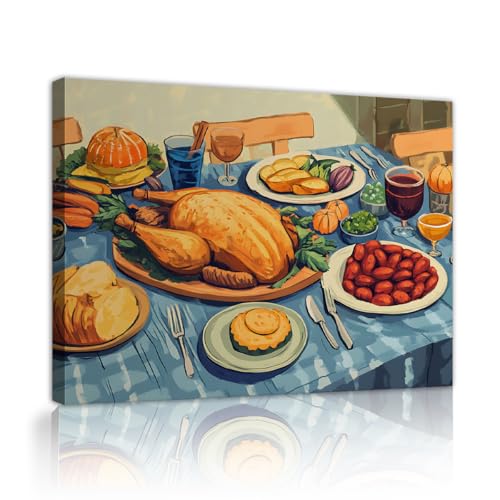 CHERHERART Thanksgiving Fest Leinwand Wandkunst Bild Esstisch Leinwand Malerei Bilder Kunstwerk Drucke für Küche Wohnen Wohnkultur Wandbild 35x45cm Innenrahmen CHERHERART Thanksgiving Fest Leinwand Wandkunst Bild Esstisch Leinwand Malerei Bilder Kunstwerk Drucke für Küche Wohnen Wohnkultur Wandbild 35x45cm Innenrahmen von CHERHERART