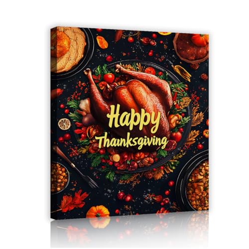 CHERHERART Thanksgiving Fest Leinwand Wandkunst Bild Köstliche Türkei Abendessen Leinwanddrucke Poster Malerei für Küche Wohnen Dekor 75x100cm Innenrahmen CHERHERART Thanksgiving Fest Leinwand Wandkunst Bild Köstliche Türkei Abendessen Leinwanddrucke Poster Malerei für Küche Wohnen Dekor 75x100cm Innenrahmen von CHERHERART