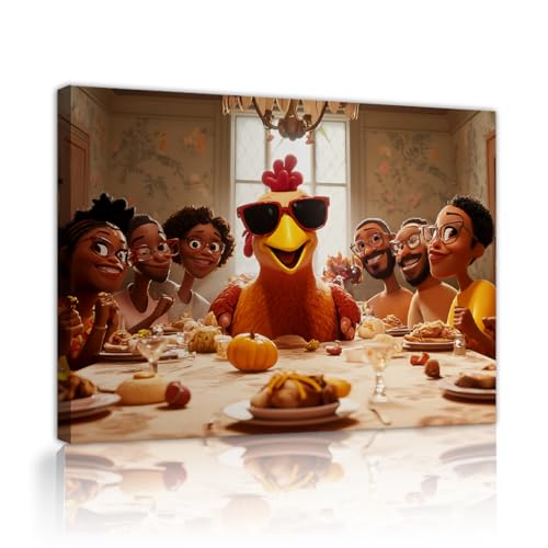 CHERHERART Thanksgiving Fest Leinwand Wandkunst Malerei Familie Abendessen Szene Leinwand Kunstwerk Drucke Poster für Wohnzimmer Küche Wohnkultur 70x90cm Innenrahmen CHERHERART Thanksgiving Fest Leinwand Wandkunst Malerei Familie Abendessen Szene Leinwand Kunstwerk Drucke Poster für Wohnzimmer Küche Wohnkultur 70x90cm Innenrahmen von CHERHERART