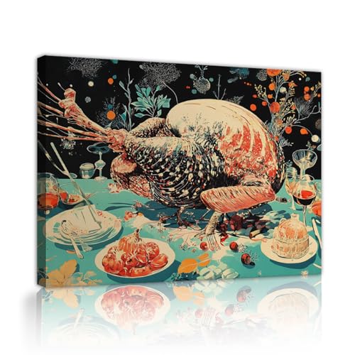 CHERHERART Thanksgiving Truthahn Fest Leinwand Wandkunst Bild Vintage Abendessen Szene Bilder Kunstwerk Drucke für Urlaub Zuhause Wohnzimmer Dekor 75x100cm Innenrahmen CHERHERART Thanksgiving Truthahn Fest Leinwand Wandkunst Bild Vintage Abendessen Szene Bilder Kunstwerk Drucke für Urlaub Zuhause Wohnzimmer Dekor 75x100cm Innenrahmen von CHERHERART