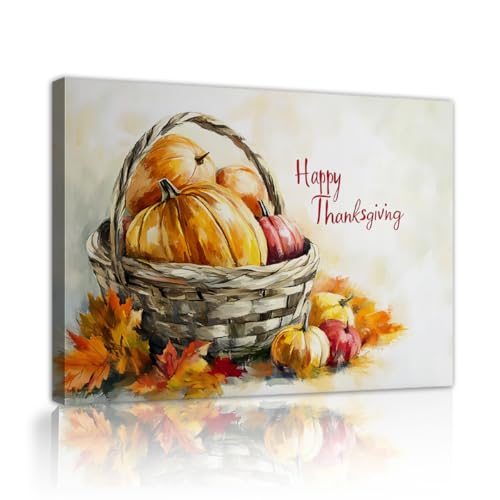 Kürbis Korb Herbst Blätter Leinwand Malerei Bild Drucke Thanksgiving Leinwand Wandkunst Poster für Herbst Zuhause Esszimmer Dekor 80x100cm Innenrahmen Kürbis Korb Herbst Blätter Leinwand Malerei Bild Drucke Thanksgiving Leinwand Wandkunst Poster für Herbst Zuhause Esszimmer Dekor 80x100cm Innenrahmen von CHERHERART