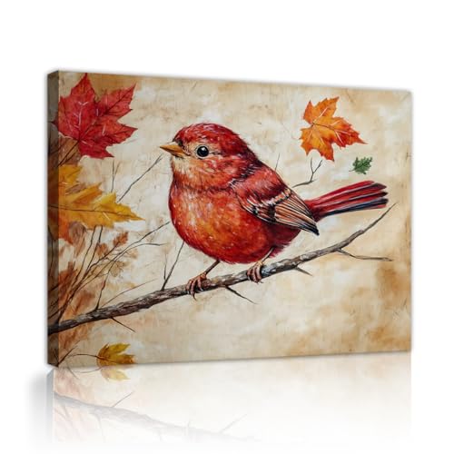 Roter Vogel Leinwand Wandkunst Malerei Herbst Natur Leinwand Bilder Drucke Poster für Wohnzimmer Zuhause Büro Arbeitszimmer Schlafzimmer Dekor 30x40cm Innenrahmen Roter Vogel Leinwand Wandkunst Malerei Herbst Natur Leinwand Bilder Drucke Poster für Wohnzimmer Zuhause Büro Arbeitszimmer Schlafzimmer Dekor 30x40cm Innenrahmen von CHERHERART