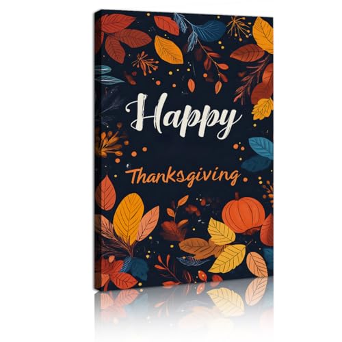 Thanksgiving Blätter Kürbis Leinwand Wandkunst Poster Herbst Ernte Leinwand Bild Kunstwerk Drucke für Wohnen Esszimmer Zuhause Küche Dekor 55x100cm Innenrahmen Thanksgiving Blätter Kürbis Leinwand Wandkunst Poster Herbst Ernte Leinwand Bild Kunstwerk Drucke für Wohnen Esszimmer Zuhause Küche Dekor 55x100cm Innenrahmen von CHERHERART