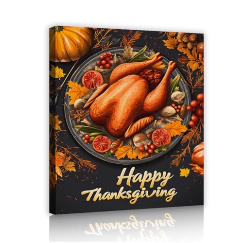 Thanksgiving Dinner Leinwand Wandkunst Türkei Herbst Ernte Leinwand Bild Poster für festlich Zuhause Küche Wohnzimmer Esszimmer Dekor 80x100cm Innenrahmen Thanksgiving Dinner Leinwand Wandkunst Türkei Herbst Ernte Leinwand Bild Poster für festlich Zuhause Küche Wohnzimmer Esszimmer Dekor 80x100cm Innenrahmen von CHERHERART