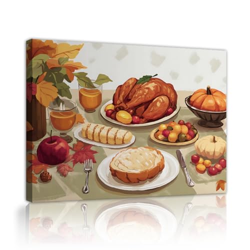 Thanksgiving Fest Leinwand Wandkunst Herbst Ernte Moderne Bauernhaus Leinwand Bilder Kunstwerk für Esszimmer Küche Wohnkultur 60x80cm Innenrahmen Thanksgiving Fest Leinwand Wandkunst Herbst Ernte Moderne Bauernhaus Leinwand Bilder Kunstwerk für Esszimmer Küche Wohnkultur 60x80cm Innenrahmen von CHERHERART