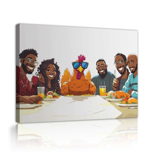 Thanksgiving Huhn Leinwand Wandkunst Esstisch Kunstwerk Druck Lustige Leinwand Poster Malerei für Küche Restaurant Wohnzimmer 30x40cm Innenrahmen Thanksgiving Huhn Leinwand Wandkunst Esstisch Kunstwerk Druck Lustige Leinwand Poster Malerei für Küche Restaurant Wohnzimmer 30x40cm Innenrahmen von CHERHERART