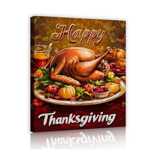 Thanksgiving Türkei Fest Leinwand Wandkunst Bild Herbst Leinwand Malerei Kunstwerk Drucke für Wohnzimmer Zuhause Esszimmer Dekor Wandbild 75x100cm Innenrahmen Thanksgiving Türkei Fest Leinwand Wandkunst Bild Herbst Leinwand Malerei Kunstwerk Drucke für Wohnzimmer Zuhause Esszimmer Dekor Wandbild 75x100cm Innenrahmen von CHERHERART