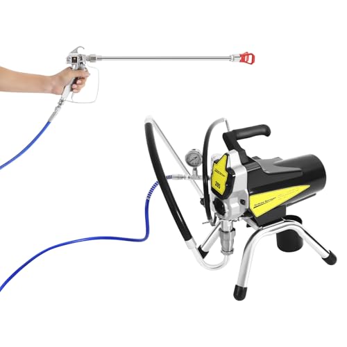 Airless-Wandfarben-Spritzpistole mit Hochdruckrohr&Spritzpistole, 1800W Farbspritzgerät Elektrische Farbspritzmaschine, 3300PSI Airless-Spritzgerät für Wasser- und ölbasierte Innen- und Außenfarben von CHERIKIU