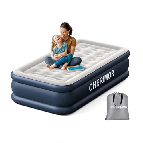 CHERIMOR Luftmatratze Selbstaufblasend, Luftbett 1 Person, Luftbett Selbstaufblasend, Luftmatratze Camping mit integrierter Pumpe in 2 Minuten, aufblasbare Matratze für Zuhause & Gästebett 190x99x46cm von CHERIMOR