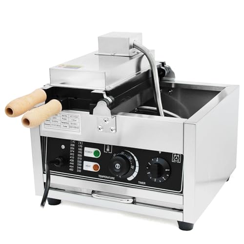 1500W kommerzieller Waffeleisen Waffel Maker Waffeleisen Waffelgerät Waffelautomat Waffle Bubble-Muster für Mais-Hotdogs mit Temperatur- und Zeitregelung Restaurant Bäckerei Snackbar Familie von CHERIPOLI