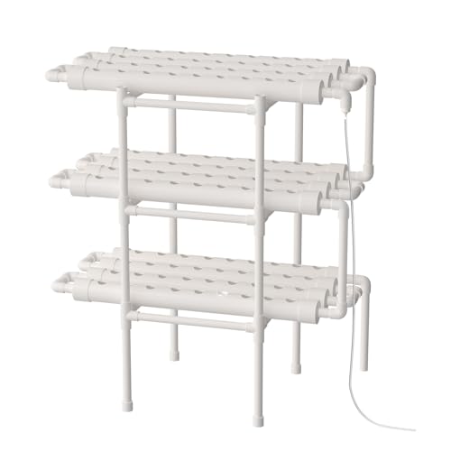 3-Schicht 108 Loch Hydroponics Growing System Hydroponische Gartenarbeit Grow Kit Balkongemüse Anbausystem Erdlose Pflanzenanbau Systeme für Kräuter Obst und Gemüse Haus Balkon Garten von CHERIPOLI