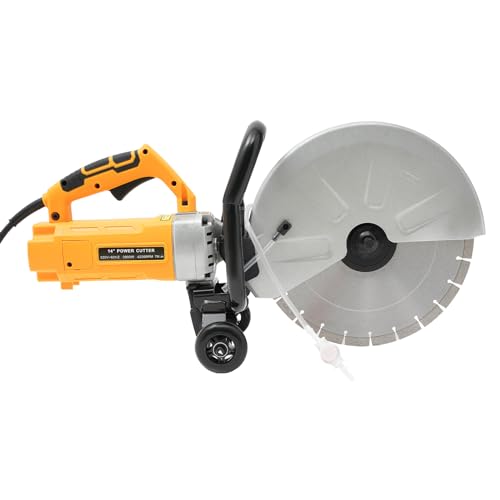3000W Betonsäge Elektrische Steinsäge Steinschneidemaschine Elektrisch Trennschneider Schlitzfräse Pflasterschneider Mauernutfräse mit 350mm Diamanttrennscheibe für von Granit Marmor von CHERIPOLI
