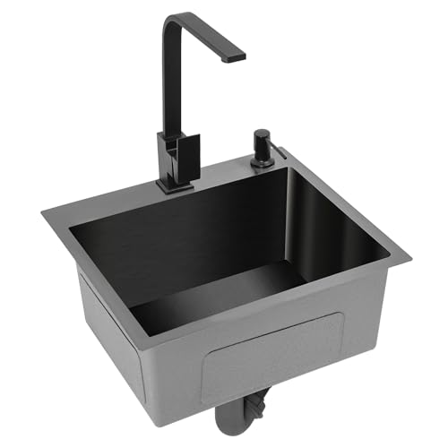 40 * 45cm Edelstahl KüChenspüLe, EinbauspüLe SpüLbecken, Eckig Spüle Spülbecken, mit Einbauspüle Küchenspüle, EdelstahlspüWaschbeckLe Wasserhahn & Sink 40 * 45cm Edelstahl KüChenspüLe, EinbauspüLe SpüLbecken, Eckig Spüle Spülbecken, mit Einbauspüle Küchenspüle, EdelstahlspüWaschbeckLe Wasserhahn & Sink von CHERIPOLI