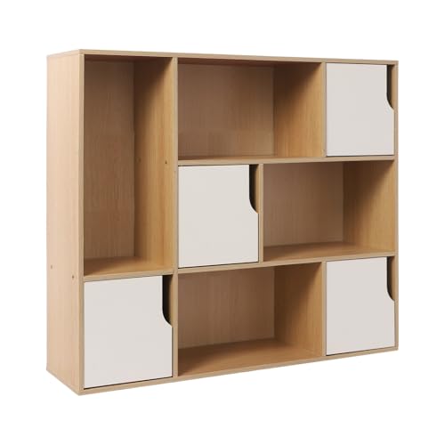 Bücherregal Bücherschrank Standregal, Aufbewahrungsregal Würfelregal, für Wohnzimmer Büro Schlafzimmer Büroregal Kinderzimmer von CHERIPOLI