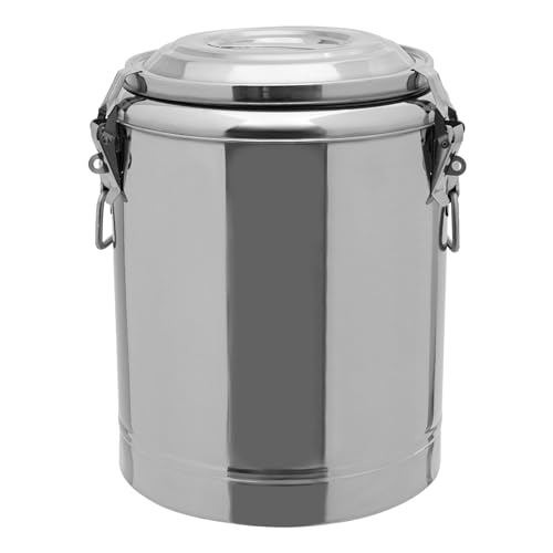 CHERIPOLI 20L/40L Thermobehälter für Essen, Isolierter Eimer Mit Deckel, Edelstahl Isolierkanne, für Kaffee Tee oder Glühwein, hält Speisen 12h heiß & 24h kalt (20L Kein Wasserhahn) von CHERIPOLI