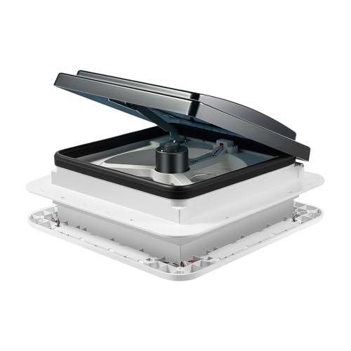 CHERIPOLI 28x28cm Belüftung für Wohnmobil Dachventilator, Abluft-Wohnmobil-Dachventilator, Dachlüftung Lüfter Entlüftung mit LED von CHERIPOLI