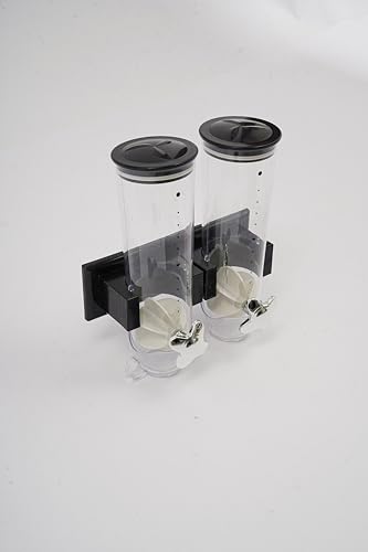 CHERIPOLI 3L Müslispender Cerealienspender, Kunststoff Food Dispenser Cereal Containers, Cerealienspender Snackspender, für Müsli, Cornflakes, Süßigkeiten (Schwarz) von CHERIPOLI