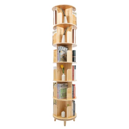 CHERIPOLI 6 Stufiges Standregal Drehregal Büroregal Dekoregal, 360 Display Boden multifunktionaler Bücherregal-Organizer, für Kinder Erwachsene CHERIPOLI 6 Stufiges Standregal Drehregal Büroregal Dekoregal, 360 Display Boden multifunktionaler Bücherregal-Organizer, für Kinder Erwachsene von CHERIPOLI