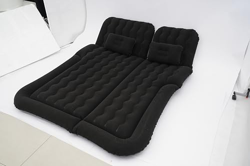 CHERIPOLI SUV Luftmatratze Uniwerselles Autobett, Luftbetten Aufblasbar Aufblasbares Luftbett Gästebett, Luftmatratze Mit Luftpumpe, für Kofferraum Reisen Camping Zuhause Outdoor (Schwarz) von CHERIPOLI