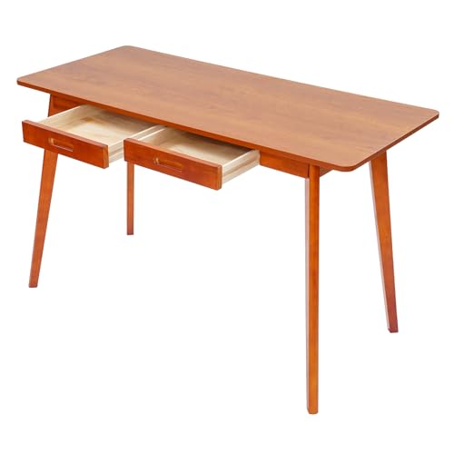 CHERIPOLI Schreibtisch mit Schubladen Bürotisch vielseitiger Computertisch, Klein Arbeitstisch PC-Tisch Moderner Kinderschreibtisch, für Home Office (Walnuss) von CHERIPOLI