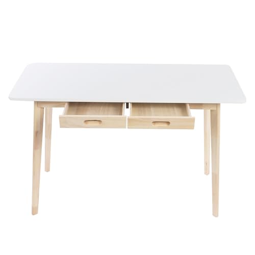 CHERIPOLI Schreibtisch mit Schubladen Bürotisch vielseitiger Computertisch, Klein Arbeitstisch PC-Tisch Moderner Kinderschreibtisch, für Home Office (Warmweiß) von CHERIPOLI