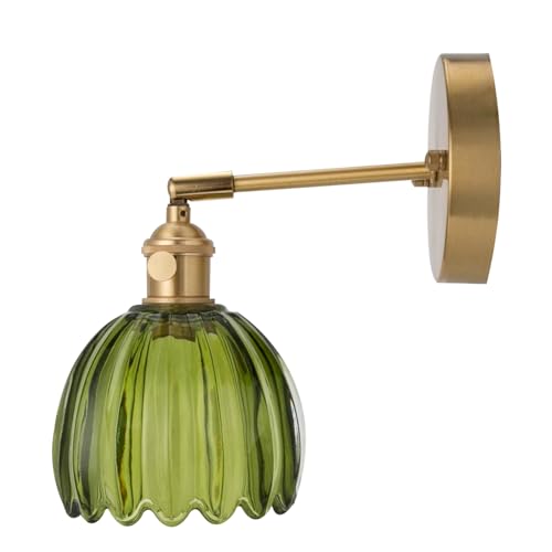 CHERIPOLI Vintage-Wandleuchter Flur Wandlampe Wandmontageleuchte lampenschirm wohnlich, Wandleuchte für Wohnzimmer Schlafzimmer E27 von CHERIPOLI
