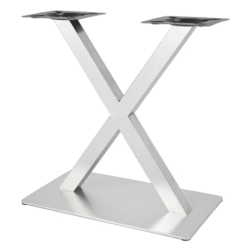 CHERIPOLI “X” Form /“V” Form Edelstahl Tischfuß, Möbelfüße Tischbein Robust, Tischfuss Verstellfuß Möbel, für Couchtisch Esstisch Schreibtisch Sitzbank (1, X-förmig) von CHERIPOLI
