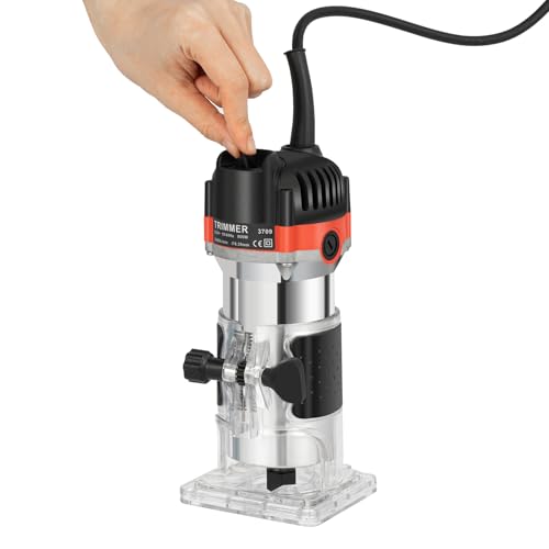 Einhandfräse Kantenfräse, Oberfräse Trimmer, Hartmetall Fräser Set, Akku kompatibel mit Bürstenloser Kantenfräser, Multifunktionsfräse von CHERIPOLI