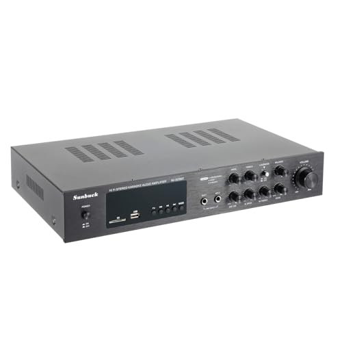 HiFi VerstäRker 5 Kanal Digital FM USB Stereo Amplifier, 220V 600W VollverstäRker Audioverstärker Mini Bluetooth Stereo-Audioverstärker Receiver Endverstärker Soundverstärker mit Fernbedienung von CHERIREN