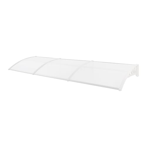 Vordach für Haustür, 90 * 293CM Pultbogenvordach Überdachung Haustürvordach Gebogenes Vordach Haustürüberdachung Transparentes Bogendach Wandmontierte Vordächer für Pavillons, Fenster, Balkone von CHERIREN