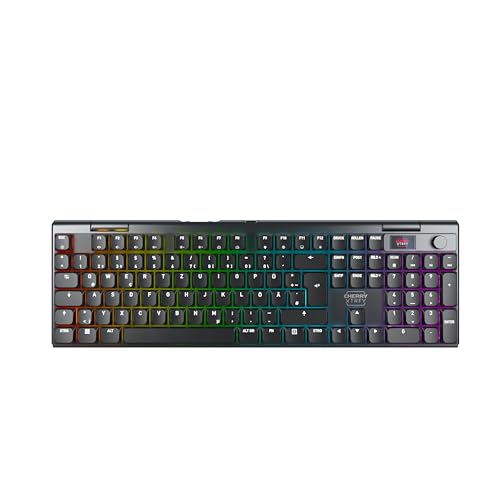 CHERRY XTRFY MX 10.1 Wireless, Mechanische Low-Profile Gaming-Tastatur, Deutsches Layout (QWERTZ), Multi-Device-Keyboard, MX LP 2.0 RED Switches, Schwarz von CHERRY XTRFY