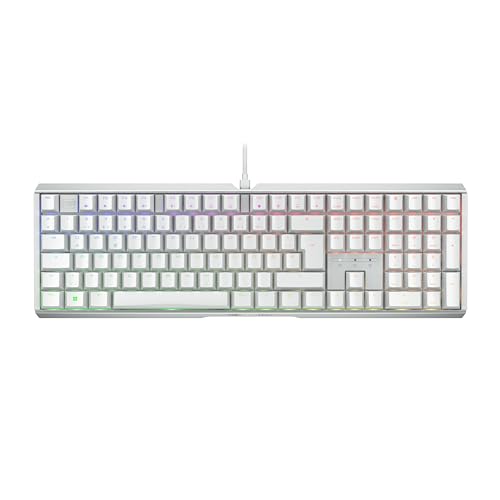 CHERRY XTRFY MX 3.1, Mechanische Gaming-Tastatur, Deutsches Layout (QWERTZ), RGB-Beleuchtung, Aluminium-Gehäuse, USB-A Anschluss, MX2A RED Switches, Weiß von CHERRY XTRFY