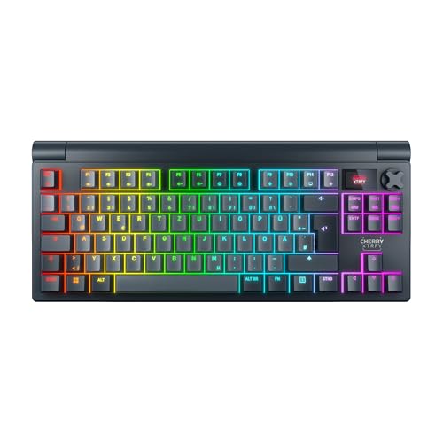 CHERRY XTRFY MX 8.3 TKL Wireless, Mechanische Gaming-Tastatur ohne Nummernblock, Deutsches Layout (QWERTZ), Hot Swappable MX2A RED Switches, Starfall Grey von CHERRY XTRFY