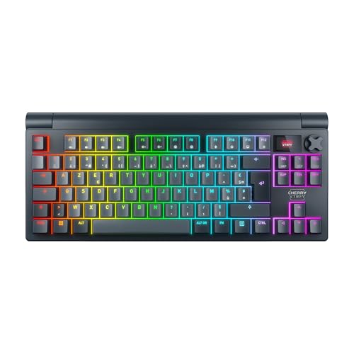 CHERRY XTRFY MX 8.3 TKL Wireless, Mechanische Gaming-Tastatur ohne Nummernblock, Französisches Layout (AZERTY), Hot Swappable MX2A RED Switches, Starfall Grey von CHERRY XTRFY