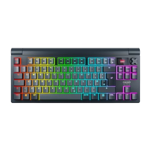 CHERRY XTRFY MX 8.3 TKL Wireless, Mechanische Gaming-Tastatur ohne Nummernblock, UK-Layout (QWERTY), Hot Swappable MX2A RED Switches, Starfall Grey von CHERRY XTRFY