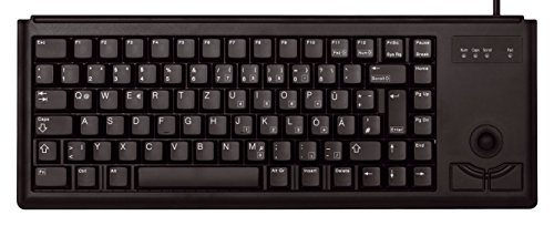 CHERRY G84-4400, Kompakte Tastatur mit Trackball, Französisches Layout (AZERTY), Kabelgebunden (USB-Anschluss), 2 Maustasten, Mechanische ML Switches, Schwarz CHERRY G84-4400, Kompakte Tastatur mit Trackball, Französisches Layout (AZERTY), Kabelgebunden (USB-Anschluss), 2 Maustasten, Mechanische ML Switches, Schwarz von CHERRY