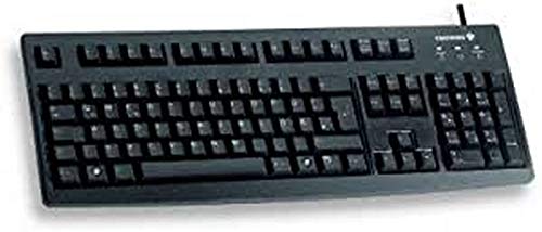 CHERRY G83-6104, Kabelgebundene Tastatur für Industrieanwendungen, EU-Layout (QWERTY), Abriebfeste Tasten, Leicht zu Reinigen, Recyclingfähig, Schwarz von CHERRY
