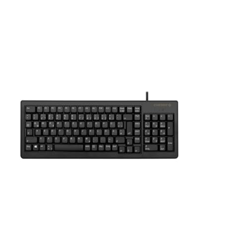 CHERRY G84-5200 XS, Kompakte Tastatur mit Nummernblock, Deutsches Layout (QWERTZ), Kabelgebunden (USB-A Anschluss), Mechanische CHERRY ML Switches, Schwarz von CHERRY