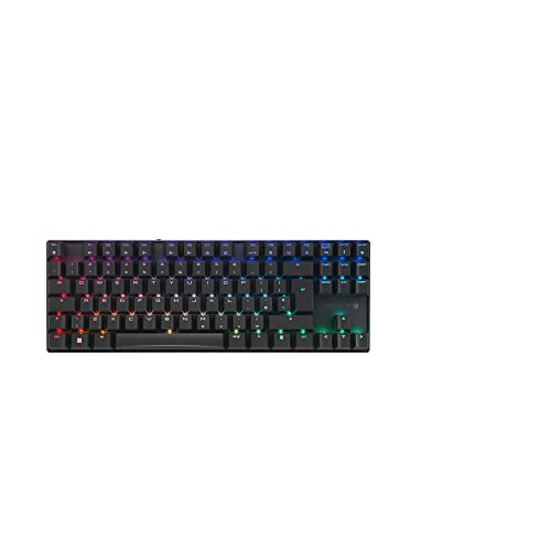 CHERRY MX 8.2 TKL Wireless, kabellose mechanische Gaming-Tastatur ohne Nummernblock, UK-Layout (QWERTY), RGB-Beleuchtung, inkl. Metallkoffer für Transport, MX RED Switches, Schwarz von CHERRY